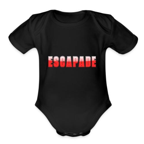 ESCAPADE Bold Typography Graphic Design - Organic Short Sleeve Baby Bodysuit