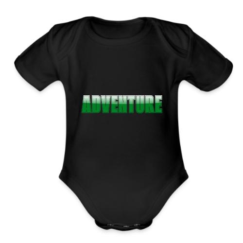 Adventure Typography Design for Apparel - Organic Short Sleeve Baby Bodysuit