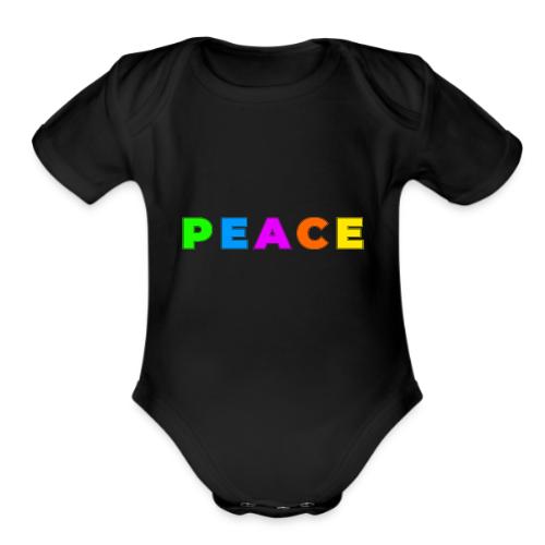 Peace in Every Color - Organic Short Sleeve Baby Bodysuit