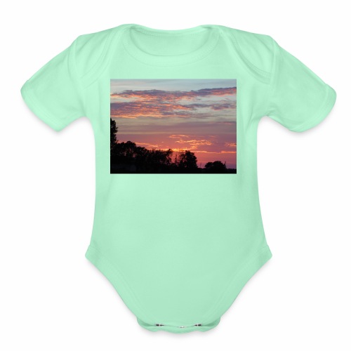 Sunset of Pastels - Organic Short Sleeve Baby Bodysuit