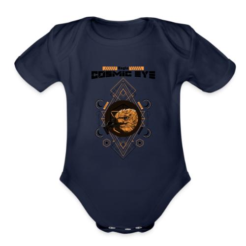 Eagle Cosmic Eye - Organic Short Sleeve Baby Bodysuit