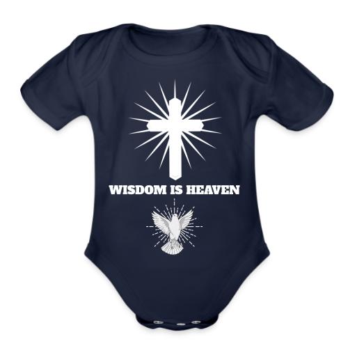Wisdom is Heaven - Organic Short Sleeve Baby Bodysuit