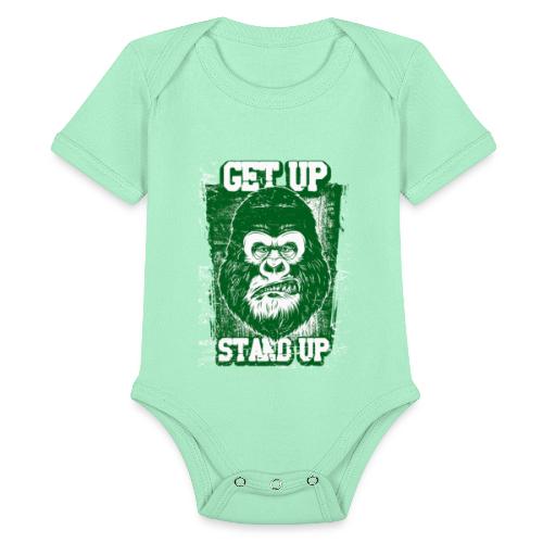 Get up - Organic Short Sleeve Baby Bodysuit