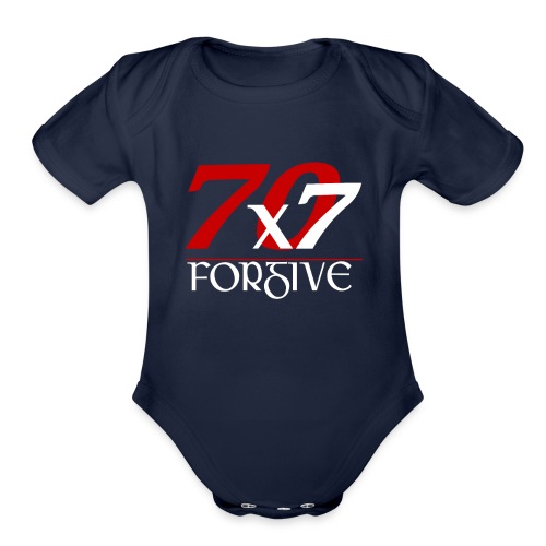 Forgive 70 x 7 times - Organic Short Sleeve Baby Bodysuit