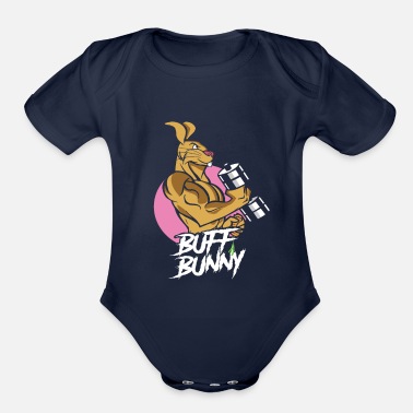 details vluchtelingen Het strand Bunny Buff Bunny Fitness Body Builder' Organic Short-Sleeved Baby Bodysuit  | Spreadshirt
