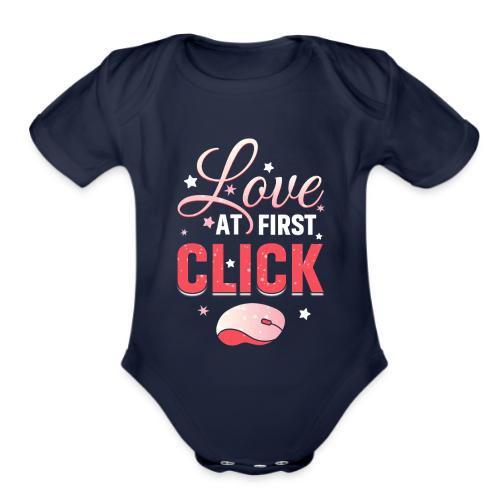 Love At First Click Gear Collection - Organic Short Sleeve Baby Bodysuit