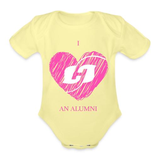 I HEART AN ALUMNI - Organic Short Sleeve Baby Bodysuit