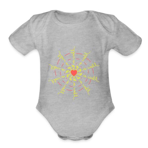 all is well / encouraging / it is well - Organic Short Sleeve Baby Bodysuit