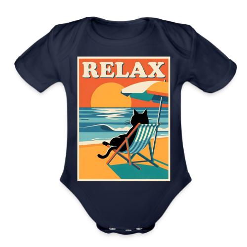 Relax At The Beach - Organic Short Sleeve Baby Bodysuit