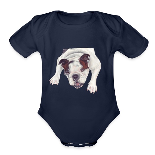Bulldog - Organic Short Sleeve Baby Bodysuit