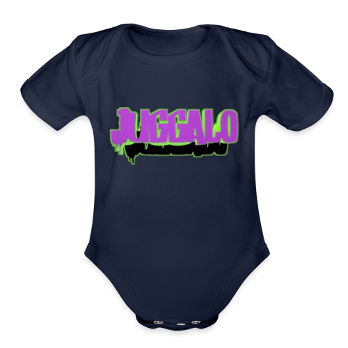 juggalo Purple/green - Organic Short Sleeve Baby Bodysuit