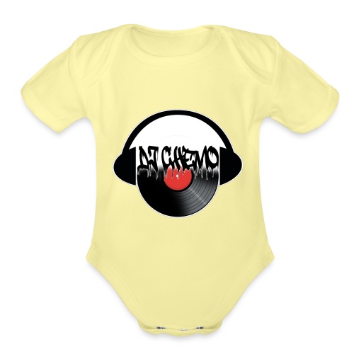 DJ Chemo Logo - Organic Short Sleeve Baby Bodysuit