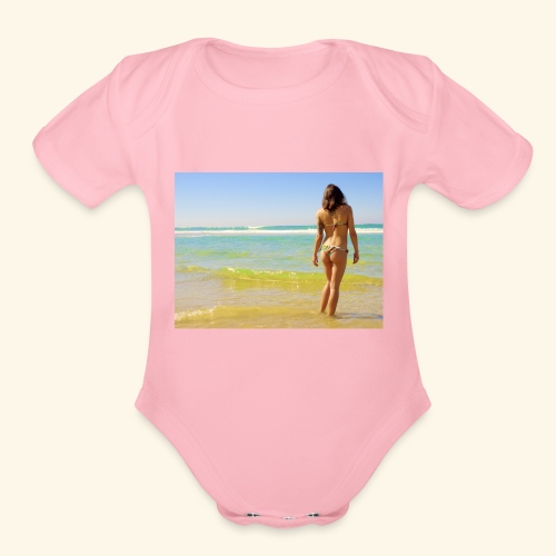 model - Organic Short Sleeve Baby Bodysuit