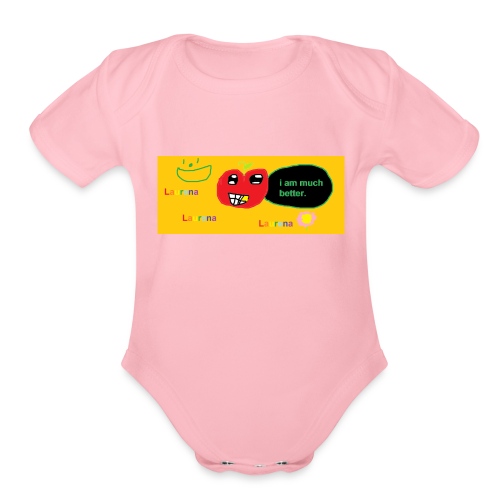 pechy vs apple - Organic Short Sleeve Baby Bodysuit