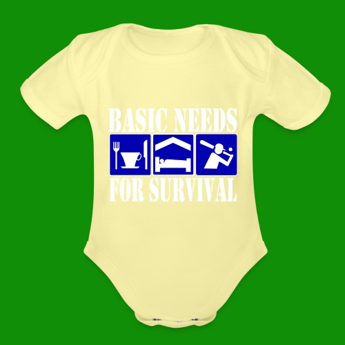 Softball/Baseball Basic Needs - Organic Short Sleeve Baby Bodysuit