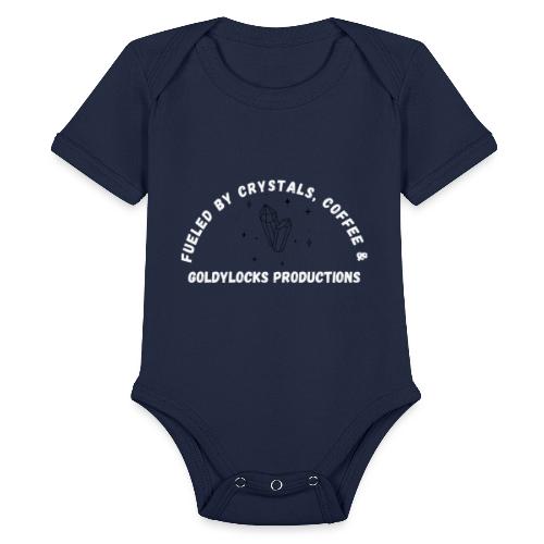 Fueled by Crystals Coffee and GP - Organic Short Sleeve Baby Bodysuit