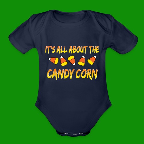All About the Candy Corn - Organic Short Sleeve Baby Bodysuit