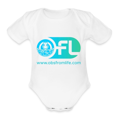 Observations from Life Logo with Web Address - Organic Short Sleeve Baby Bodysuit
