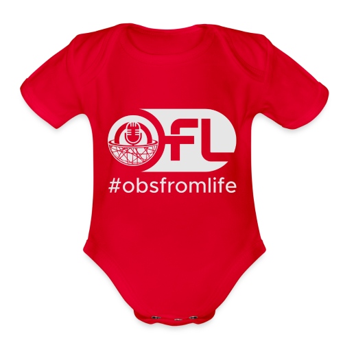 Observations from Life Logo with Hashtag - Organic Short Sleeve Baby Bodysuit