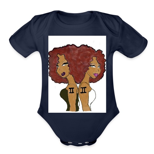 gemini jpg - Organic Short Sleeve Baby Bodysuit