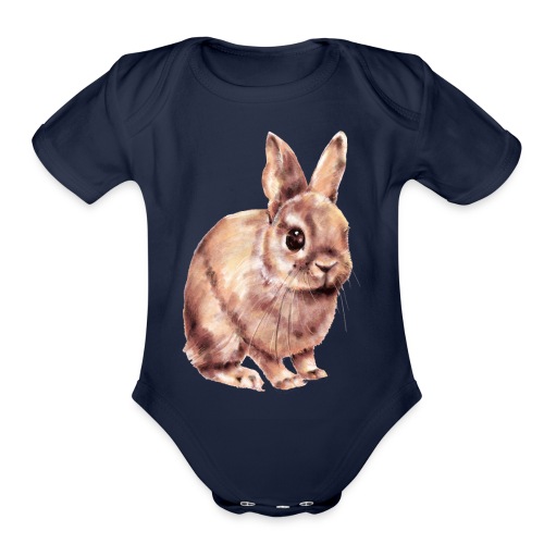 Rabbit - Organic Short Sleeve Baby Bodysuit