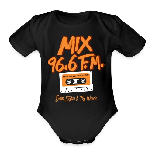 MIX 96.6 F.M. CASSETTE TAPE - Organic Short Sleeve Baby Bodysuit