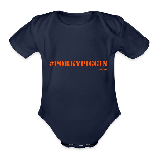 PP orange - Organic Short Sleeve Baby Bodysuit