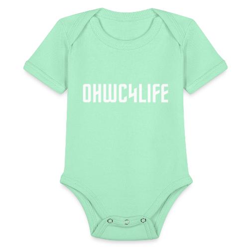 OHWC4LIFE text WH-NO-BG - Organic Short Sleeve Baby Bodysuit