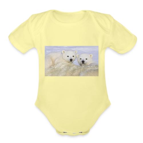 polarbears - Organic Short Sleeve Baby Bodysuit