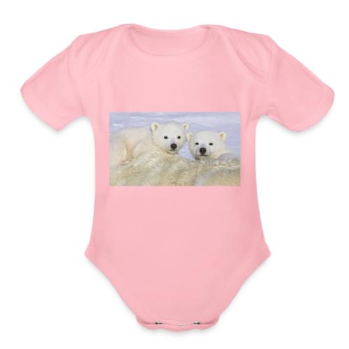 polarbears - Organic Short Sleeve Baby Bodysuit