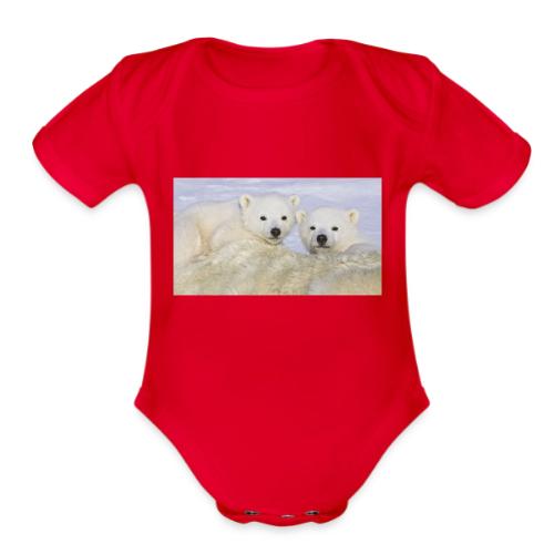 polarbears - Organic Short Sleeve Baby Bodysuit