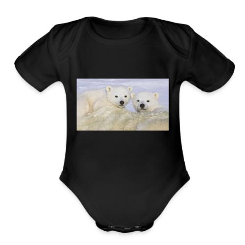 polarbears - Organic Short Sleeve Baby Bodysuit