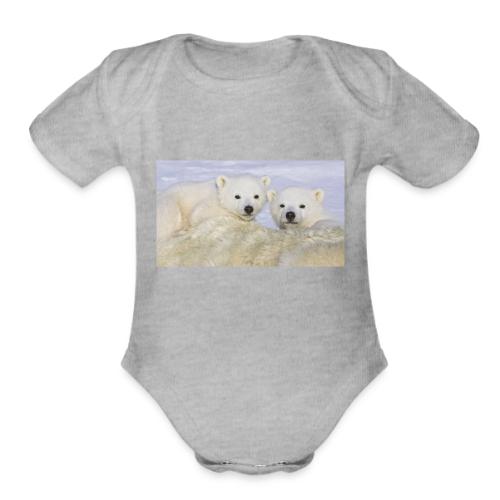 polarbears - Organic Short Sleeve Baby Bodysuit