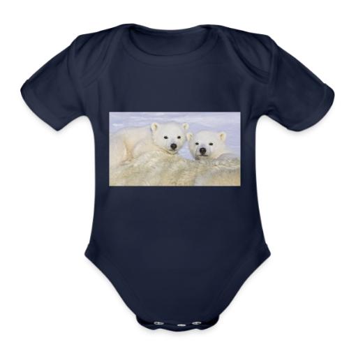 polarbears - Organic Short Sleeve Baby Bodysuit