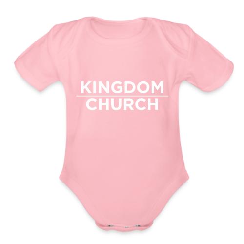 KingdomOverChurchWhite - Organic Short Sleeve Baby Bodysuit