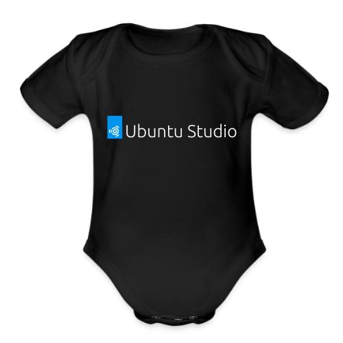 Ubuntu Studio Logo 2022 - White - Organic Short Sleeve Baby Bodysuit