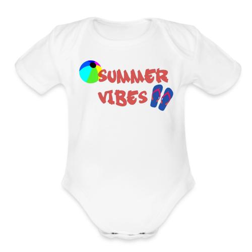 Summer Vibes - Organic Short Sleeve Baby Bodysuit