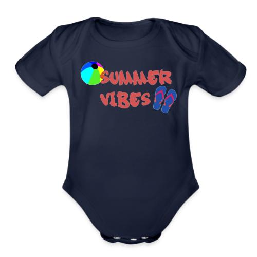 Summer Vibes - Organic Short Sleeve Baby Bodysuit