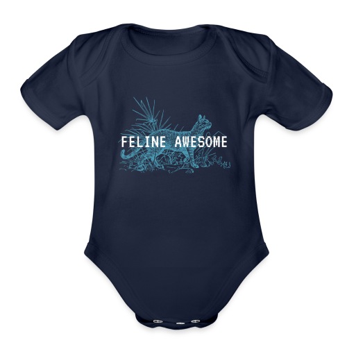 Feline Awesome - Organic Short Sleeve Baby Bodysuit