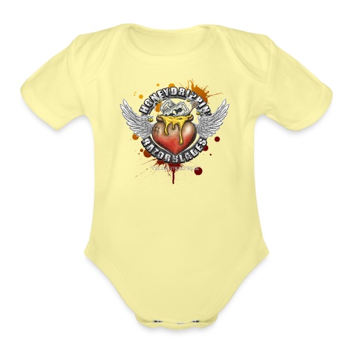 Honeydripping razorblades - Organic Short Sleeve Baby Bodysuit