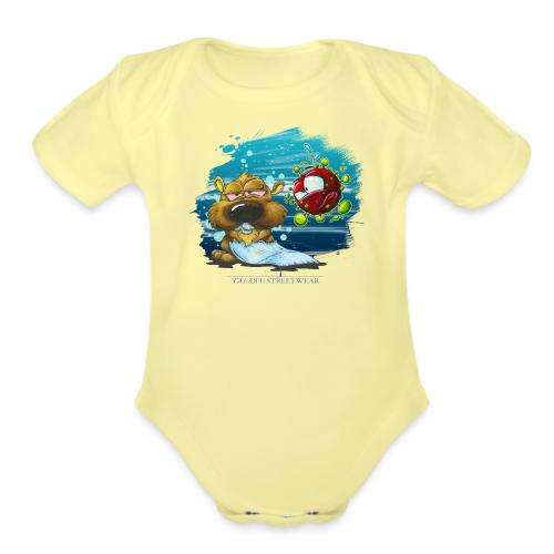 the tragic of life - Organic Short Sleeve Baby Bodysuit