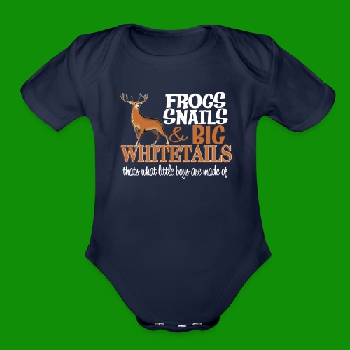 Frogs, Snails & Big Whitetails - Organic Short Sleeve Baby Bodysuit