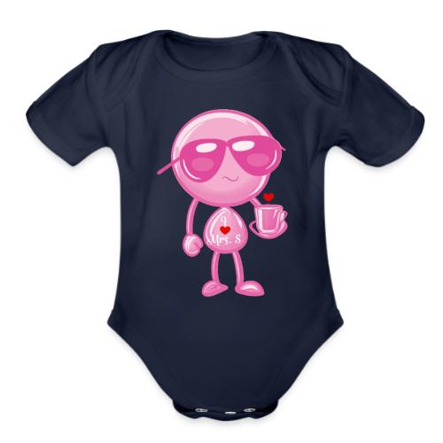 Smoon_I love Mrs S Pink - Organic Short Sleeve Baby Bodysuit