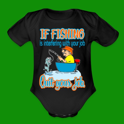 Fishing Job - Organic Short Sleeve Baby Bodysuit