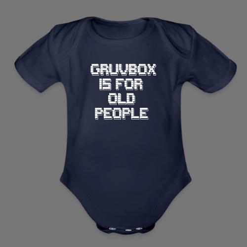 Gruvbox Old People ASCII - Organic Short Sleeve Baby Bodysuit