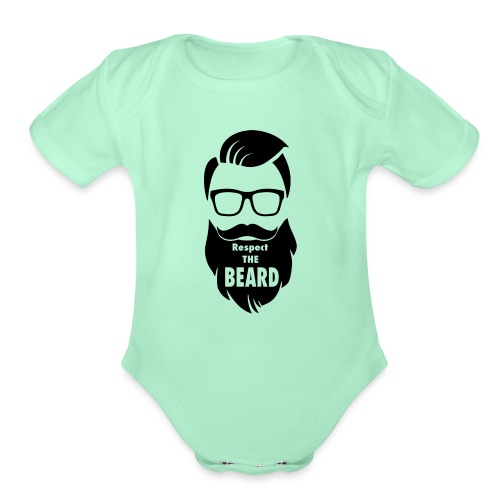 Respect the beard 08 - Organic Short Sleeve Baby Bodysuit