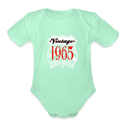 Retro VINTAGE 1965 Tee - Organic Short Sleeve Baby Bodysuit