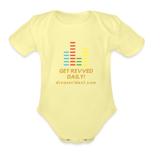 RevvedWithDNR01 - Organic Short Sleeve Baby Bodysuit