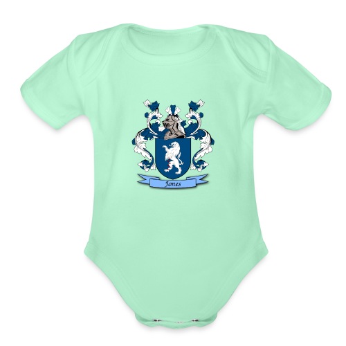 Jones Family Crest - Organic Short Sleeve Baby Bodysuit