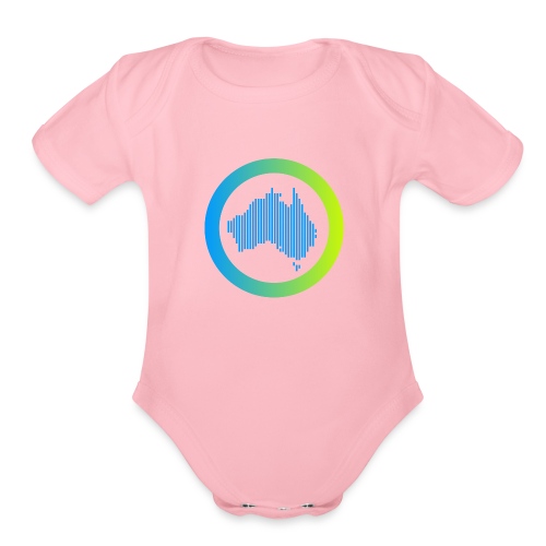 Gradient Symbol Only - Organic Short Sleeve Baby Bodysuit